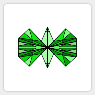 Emerald geometrical butterfly Sticker